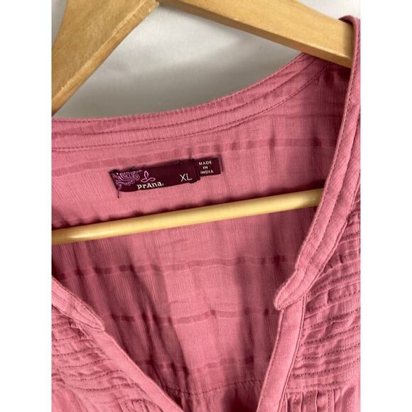 Prana Nieves Cassie Mauve Button Down Blouse Size XL - Picture 4 of 6